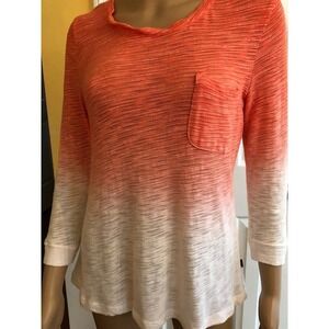Z by Zobha Shirt Womens M Keyhole Back Ombre Workout Top Athletic